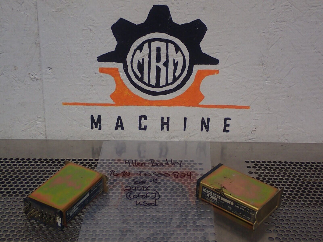 Allen Bradley 1610-T0300S24 Ser C Dry Reed Relay 24VDC Coil Used (Lot of 2)