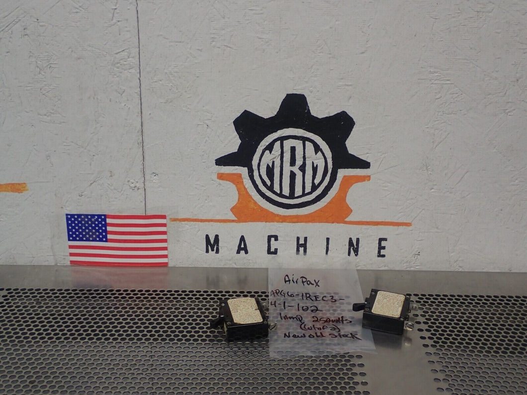Airpax APG6-1REC3-4-1-102 1A 250V Circuit Breakers New Old Stock (Lot of 2)