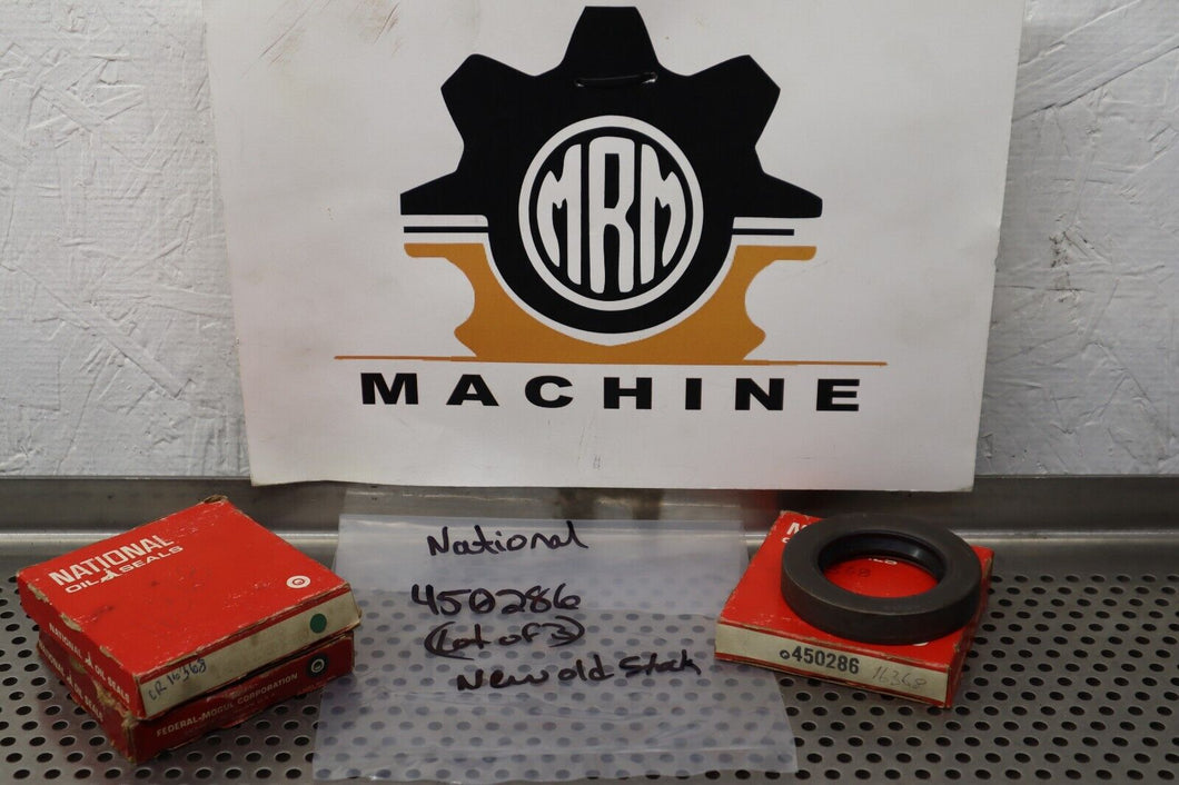 National 450286 Oil Seals New Old Stock (Lot of 3) See All Pictures
