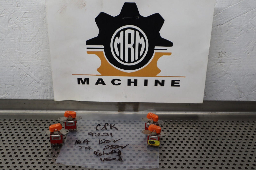 C&K 9221 Rocker Switches 10 125V 5A 250V Used With Warranty (Lot of 4)