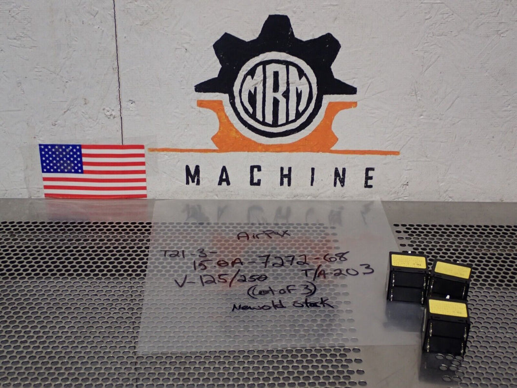 Airpax T21-3-15.0A-7272-68 V-125/250 50/60Hz T/A 20.3 Circuit Breakers Lot of 3