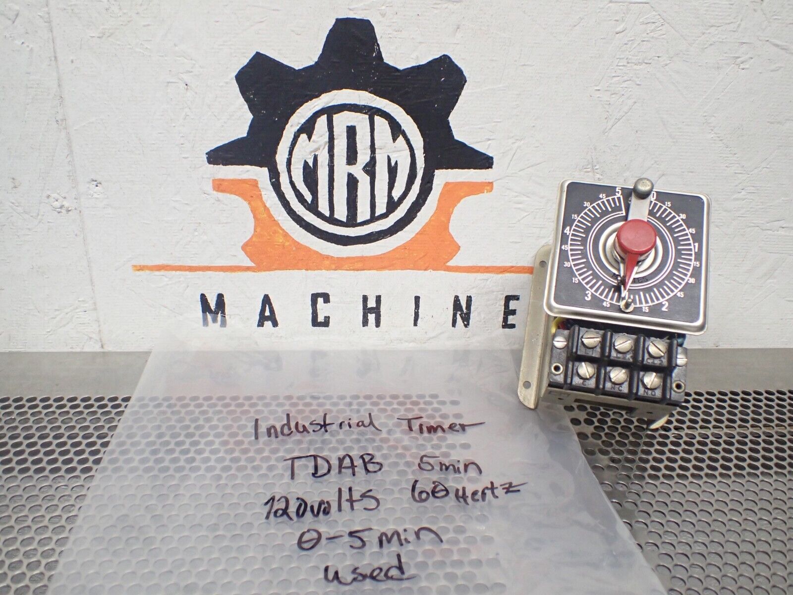 Industrial Timer Model TDAB 5MIN Timer 120V 60Hz Used With Warranty Se ...
