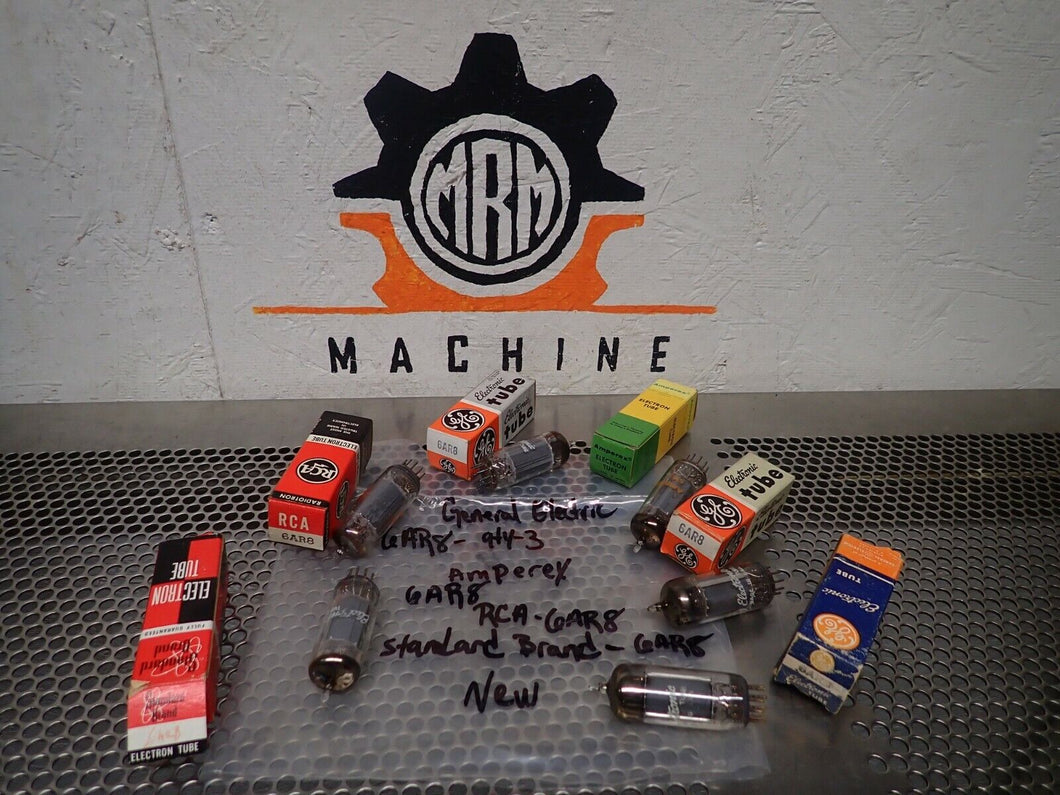 (3) General Electric 6AR8 (1) AMPEREX 6AR8 (1) RCA 6AR8 (1) Standard 6AR8 Tubes