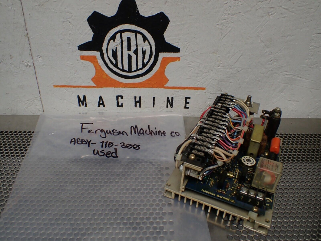 Ferguson Machine Assy-110-300 Control Board Used With Warranty See All Pictures