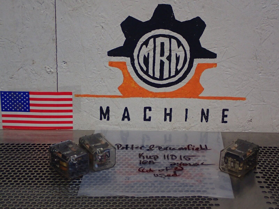 Potter & Brumfield KUP11D15 (2) 24VDC & (1) 110VDC Relays Used With Warranty