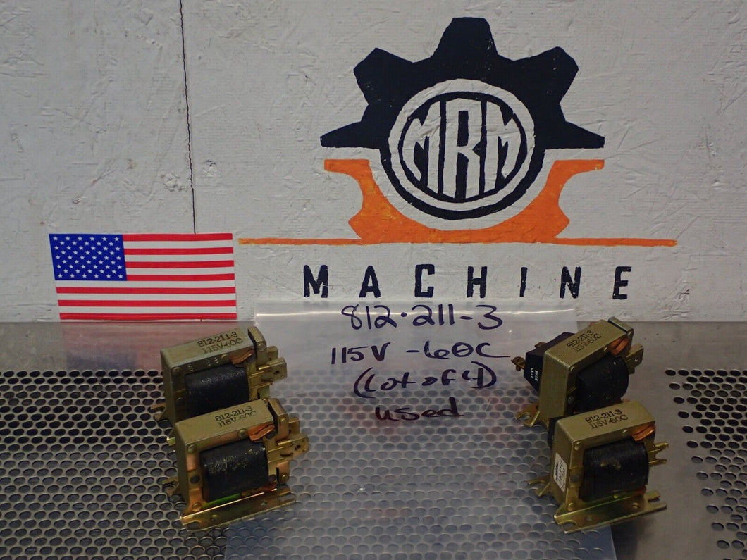 812-211-3 115V 60C Solenoid Used With Warranty (Lot of 4) 1 Missing The Insert