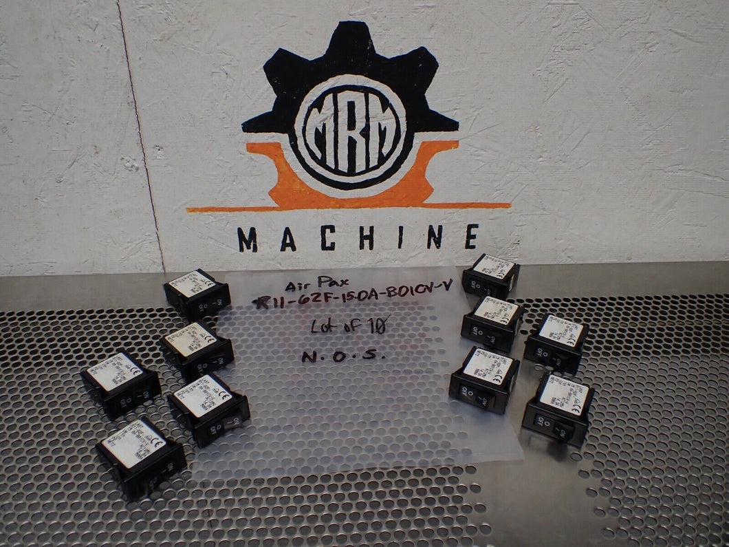 Airpax R11-62F-15.0A-B01CV-V Circuit Breakers 125V 50/60Hz New No Box Lot of 10