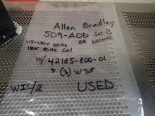 Load image into Gallery viewer, Allen Bradley 509-AOD Ser B Starter 115/120V 42185-800-01 Overload Relay (3) W38

