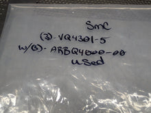 Load image into Gallery viewer, SMC VV5QC41-0303TTD0 Manifold ARBQ4000-00 Regulators (3) VQ4301-5 Valves Used
