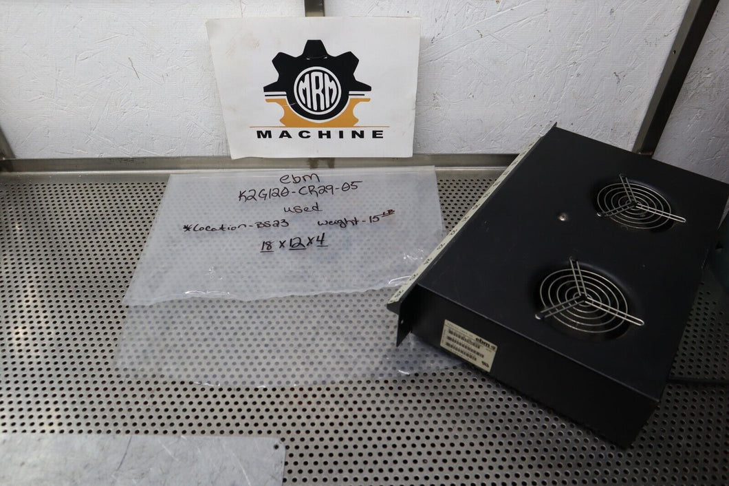 EBM K2G120-CR29-05 28V-(25-31V-) 64W 1300U/Min Dual Cooling Fan Used W/ Warranty