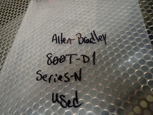Load image into Gallery viewer, Allen Bradley 800T-D1 Ser N Black Pushbutton With Guard Used With Warranty
