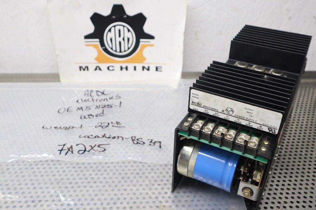 ACDC Electronics OEM5N25-1 Power Supply Used With Warranty See All Pictures