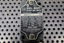 Load image into Gallery viewer, Allen Bradley 802T-C Ser D Oiltight Limit Switch W/ Z-13956 Operating Head Used
