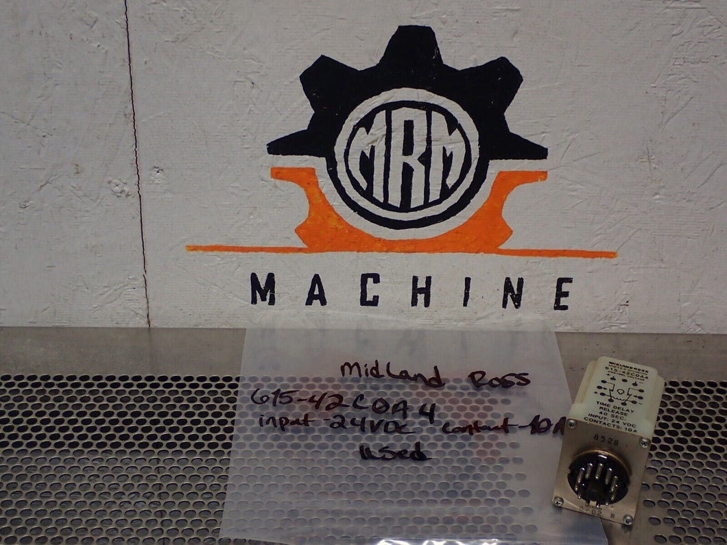 Midland Ross 615-42C0A4 Relay 24VDC 11-Pin Used With Warranty