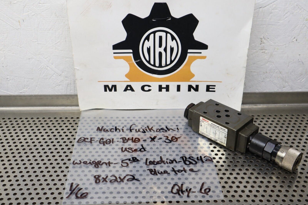 NACHI OCF-G01-B40X-30 Modular Valve Used With Warranty See All Pictures
