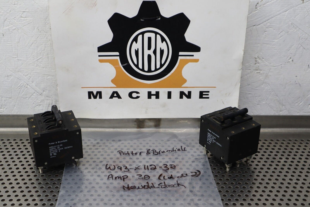 Potter & Brumfield W93-X112-30 30A 277VAC 3-Pole Circuit Breakers New (Lot of 2)