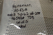 Load image into Gallery viewer, Heinemann JA1-A3-A 5A 6.2 Trip 250V 50/60Hz Circuit Breakers (Lot of 5) New
