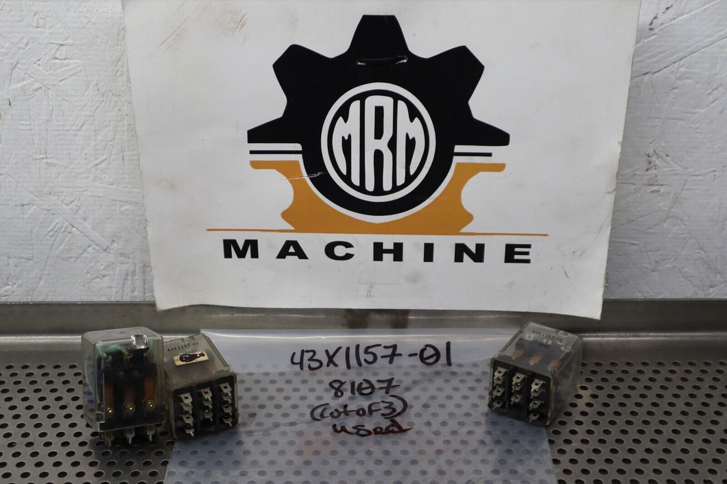 43X1157-01 Relays Used With Warranty (Lot of 3) See All Pictures