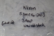 Load image into Gallery viewer, Klixon 53MC16-214-3 Circuit Breakers 3A 250V 3-Pole New Old Stock (Lot of 2)
