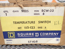 Load image into Gallery viewer, Square D 9025-BCW-33 Ser B Temperature Switch Set 115-123F New Old Stock
