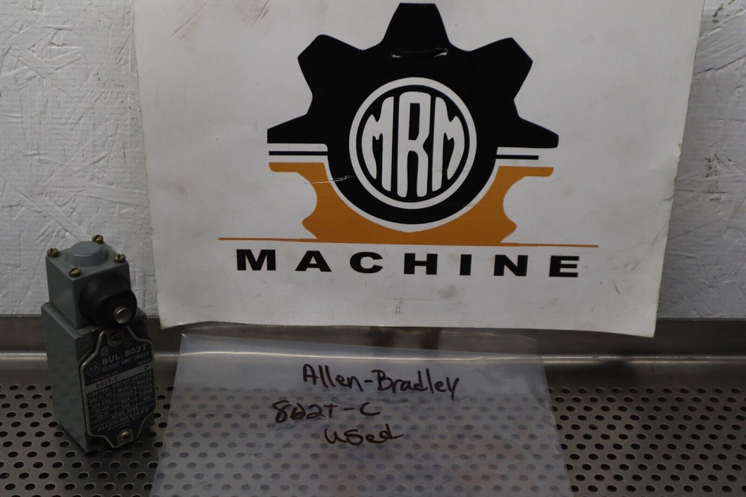 Allen Bradley 802T-C Ser D Oiltight Limit Switch W/ Z-13956 Operating Head Used