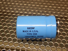 Load image into Gallery viewer, Mallory CGS123U015R2C3PH 235-8425A Capacitors 12000MFD 15VDC New (Lot of 2)
