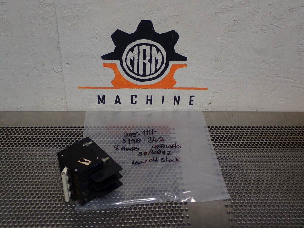 Airpax 205-1111-5190-362 Circuit Breaker 8A 480V 50/60Hz New Old Stock