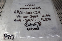 Load image into Gallery viewer, Mean Well LRS-100-24 Power Supplies 100-240V 2.1A 24V 4.5A Used (Lot of 3)
