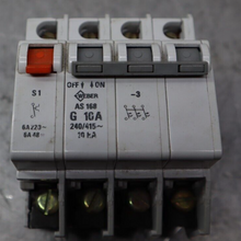 Load image into Gallery viewer, WEBER AS 168 G 10A Circuit Breaker 240/415V 10kA New Old Stock (Lot of 5)
