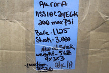 Load image into Gallery viewer, AURORA 209186 11SS10C24E6K Pneumatic Cylinder 3&quot; Stroke 1.25&quot; Bore New Old Stock
