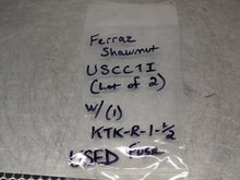 Load image into Gallery viewer, (2) Ferraz Shawmut USCC1I Fuse Holders With (1) KTK-R-1-1/2 Fuse Used Warranty
