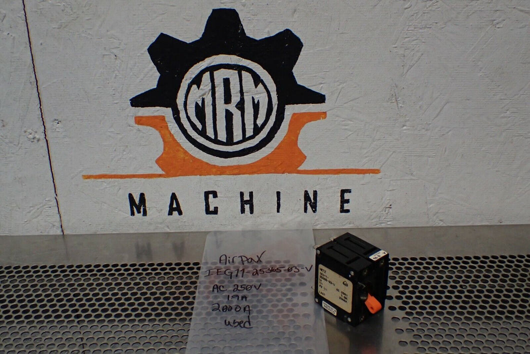 Airpax IEG11-25365-03-V Circuit Breaker 1.9A 250VAC Used With Warranty See Pics