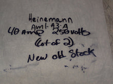 Load image into Gallery viewer, Heinemann AM1-A3-A 40A 250VAC 50/60Hz Circuit Breakers 50A Trip New (Lot of 2)
