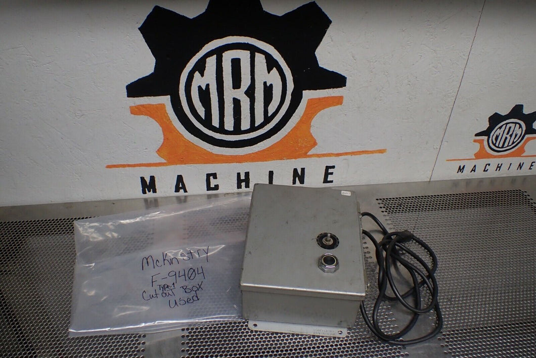 McKinstry F-9404 Type 1 Enclosure W/ Pushbutton Transformer & Relay See All Pics