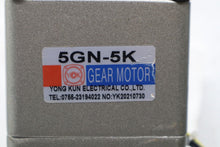 Load image into Gallery viewer, YONG KUN 51K90GN-CMF Gear Motor 90W 220V W/ 5GN-5K Gear Head Used Warranty
