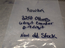 Load image into Gallery viewer, Rowan 6-Digit Counter 0-9# 3250 Ohms New Old Stock See All Pictures
