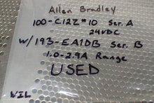 Load image into Gallery viewer, Allen Bradley 100-C12Z*10 Ser A Contactor 24VDC &amp; 193-EA1DB Ser B 1.0-2.9A Range
