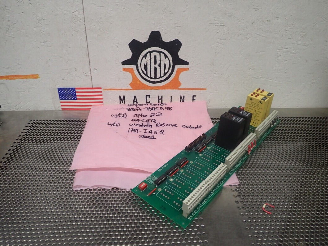Computer Boards SSR-RACK48 Module Board W/ (2) Opto 22 OAC5Q (2) WRC 1781-IA5Q
