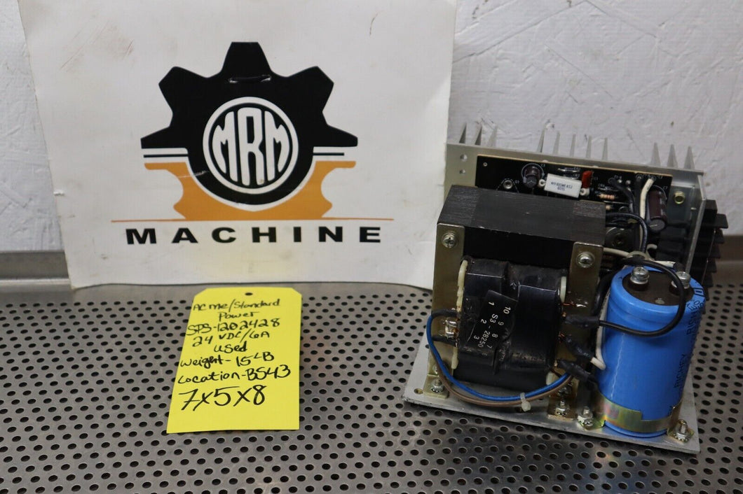 ACME Standard Power SPS-1202428 Power Supply 24VDC 6A Used With Warranty