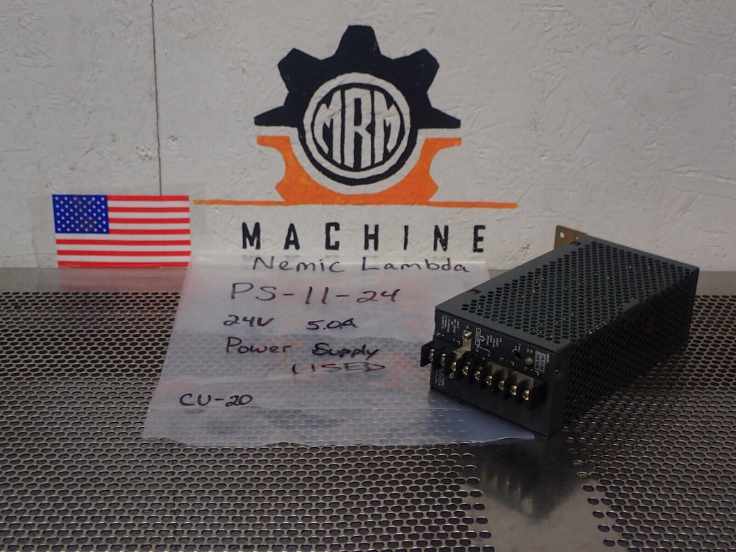 Nemic Lambda PS-11-24 Power Supply 24V 5.0A Used With Warranty See All Pictures
