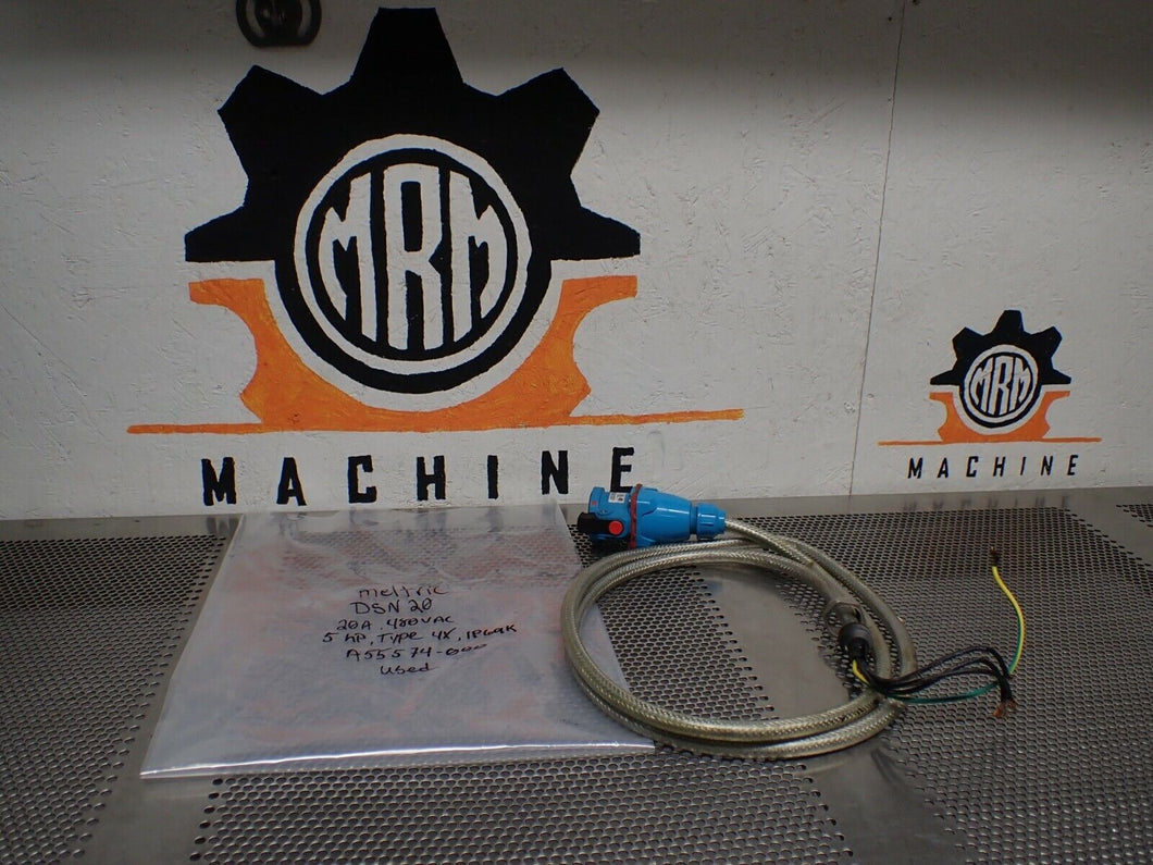 Meltric DSN20 Receptacle 20A 480VAC A55574-000 (Broken Cover) See All Pictures