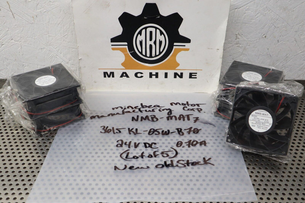 Minebea Motor NMB-MAT 3615KL-05W-B70 Axial Fans New Old Stock (Lot of 5)