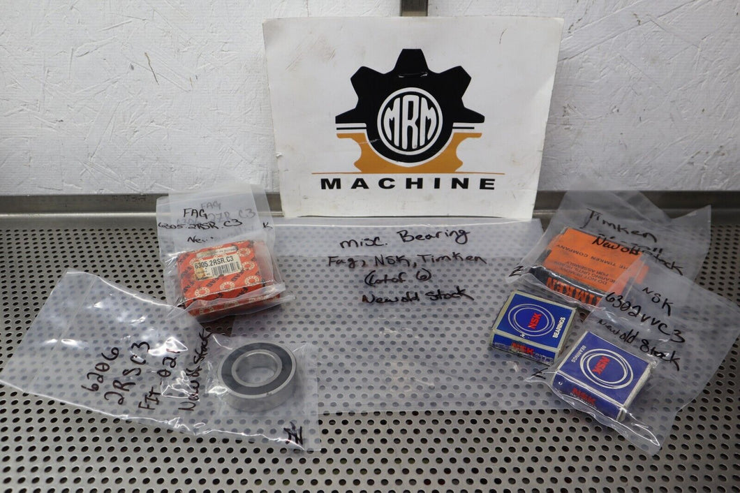 Timken FAG NSK (Lot of 6 Miscellaneous Bearings) New Old Stock See All Pictures