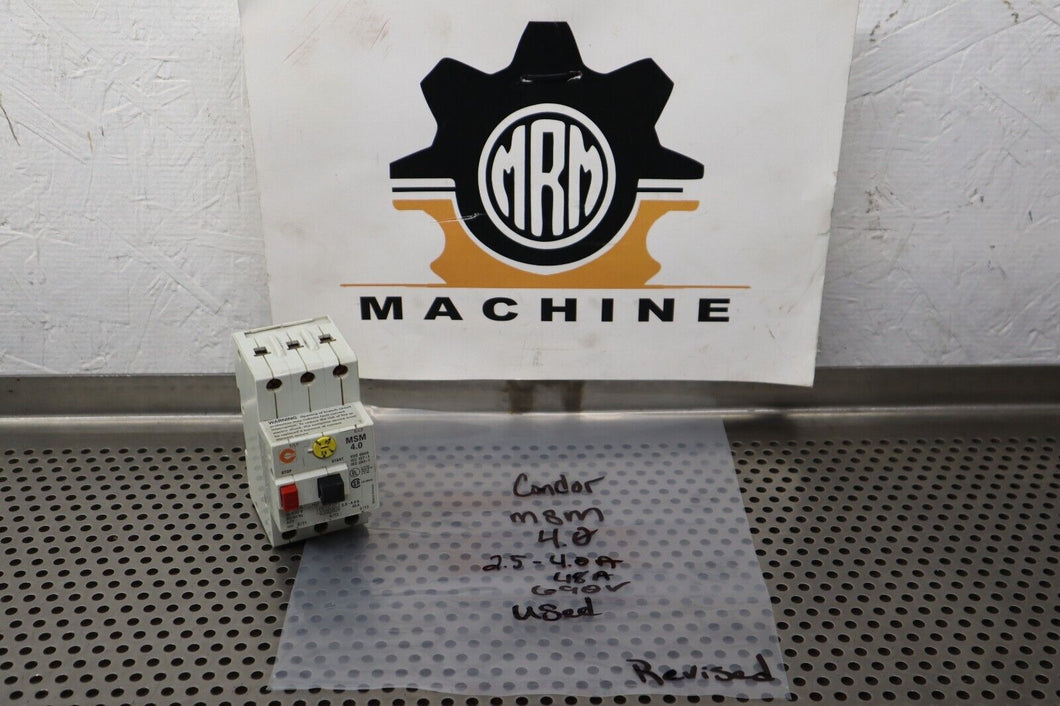 Condor MSM4.0 Manuel Starter 2.5-4.0A 50/60Hz Used With Warranty