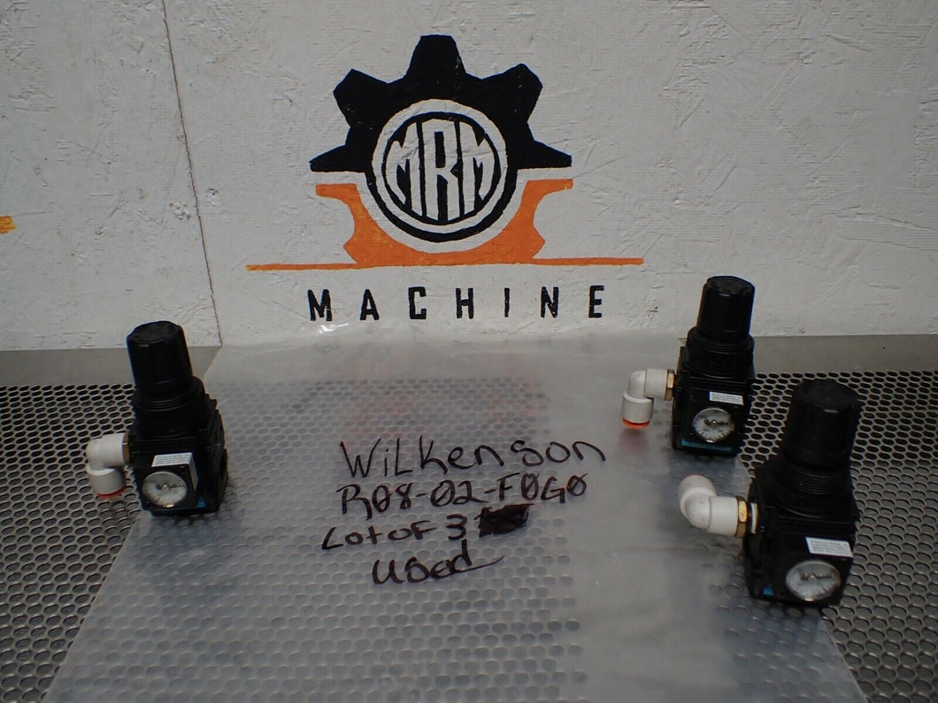 Wilkerson R08-02-F0G0 Regulators Used With Warranty (Lot of 3) See All Pictures