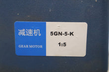 Load image into Gallery viewer, 5RK90GU-CMF AC motor 90W 220V 50/60Hz W/ 5GN-5-K Gear Motor 1:5 Used See Pics
