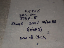 Load image into Gallery viewer, AIRPAX 203-2-3907-5 5A Circuit Breaker Switches 250V 50/60Hz New (Lot of 5)
