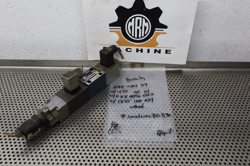 BOSCH 0811404119 Solenoid Valve W/ 1837001114 1835100034 & 0831006057 See Pics