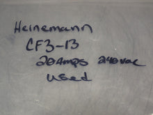 Load image into Gallery viewer, Heinemann CF3-13 20A Circuit Breaker 240VAC 3 Pole Used With Warranty
