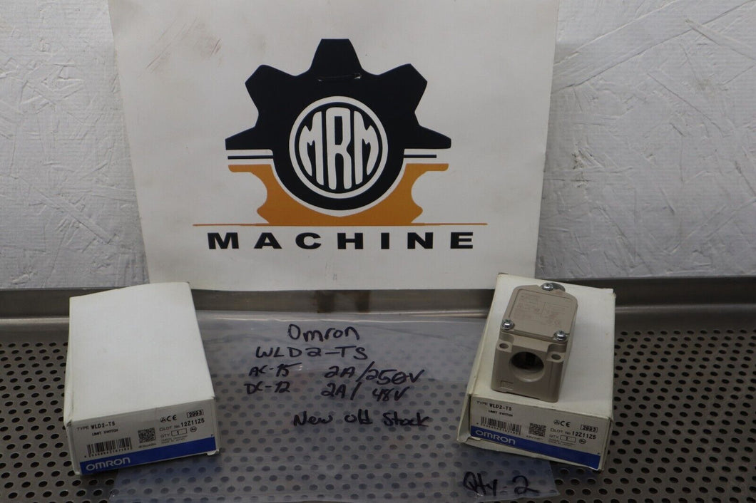 Omron WLD2-TS Limit Switch 2A 250VAC 2A 48VDC Limit Switches New (Lot of 2)